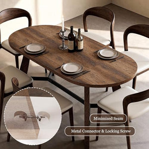 70.86" Oval Dining Table for 6–8 People