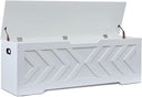 Extra Large Storage Bench with Safety Hinges