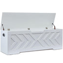 55-Inch Storage Bench with Safety Hinges
