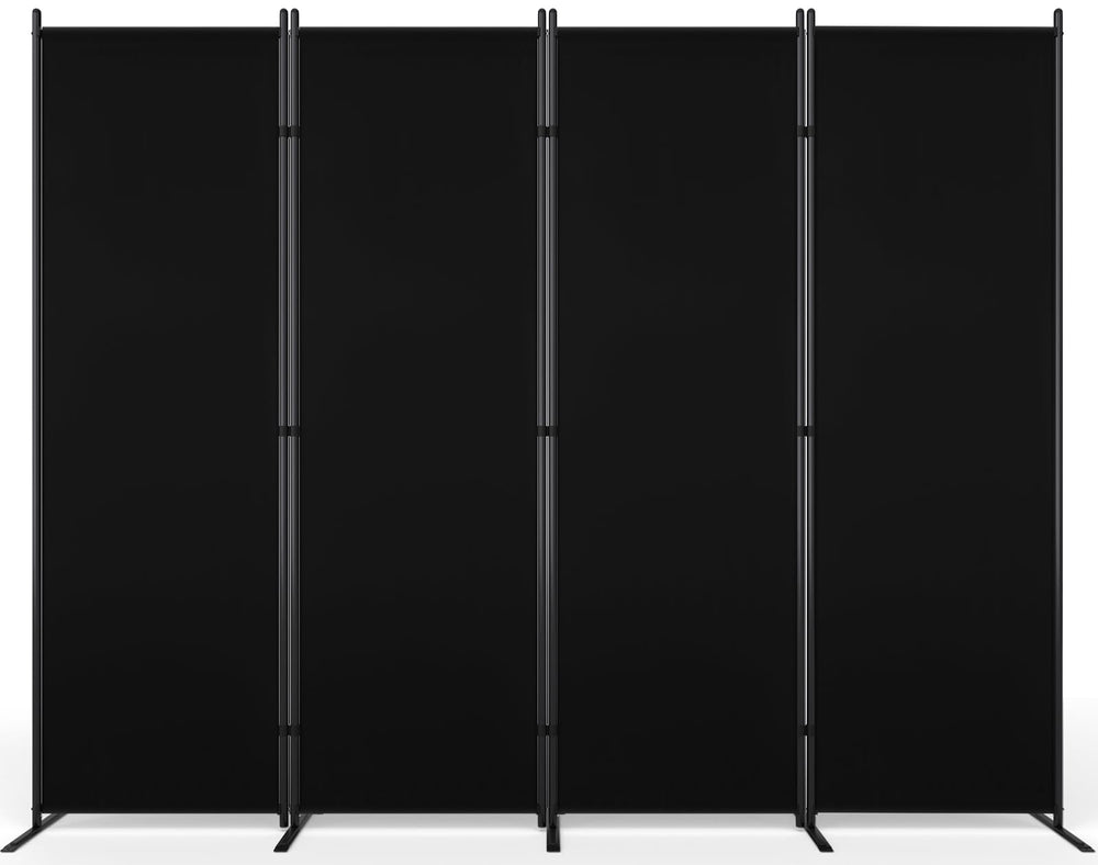 4-Panel Room Divider, 6 ft Folding Privacy Screen