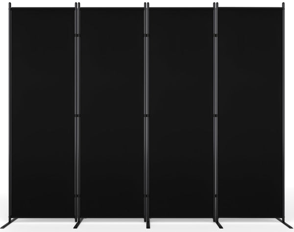 4-Panel Room Divider, 6 ft Folding Privacy Screen