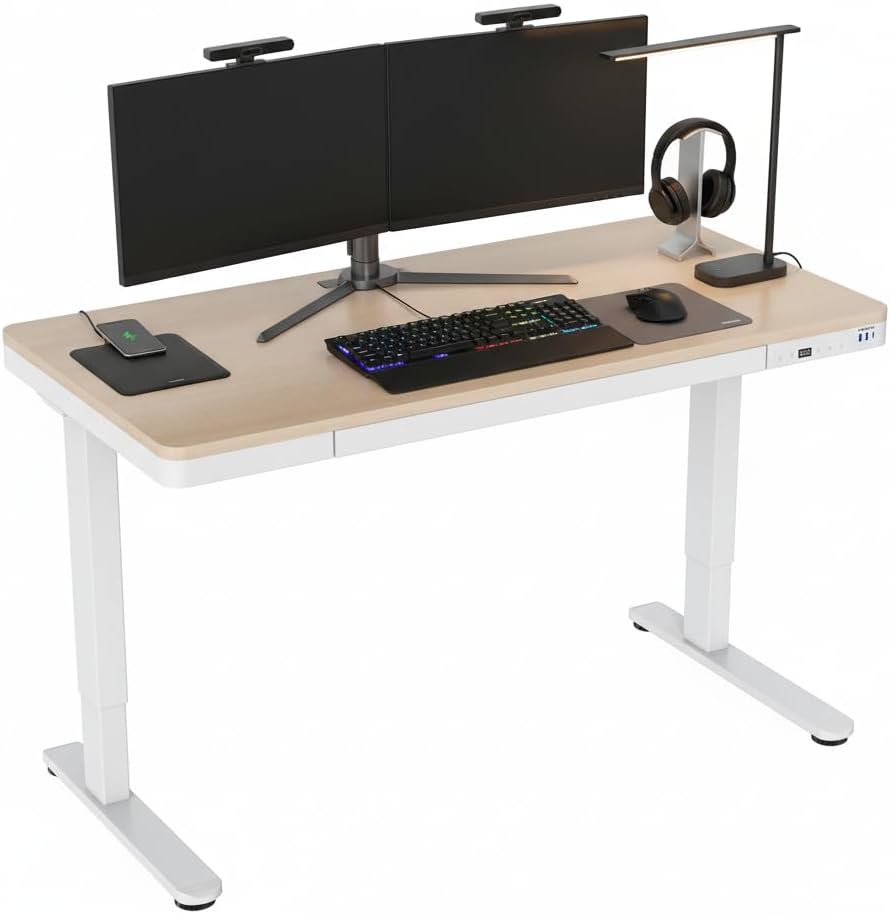 Electric Standing Desk with Drawer – Adjustable Height Sit-Stand Desk