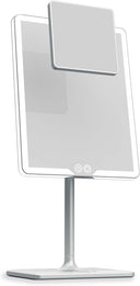 LED Vanity Mirror with Lights & 7X Magnification – Dimmable USB-C Rechargeable Tabletop Mirror
