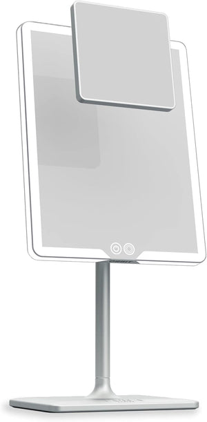 LED Vanity Mirror with Lights & 7X Magnification – Dimmable USB-C Rechargeable Tabletop Mirror