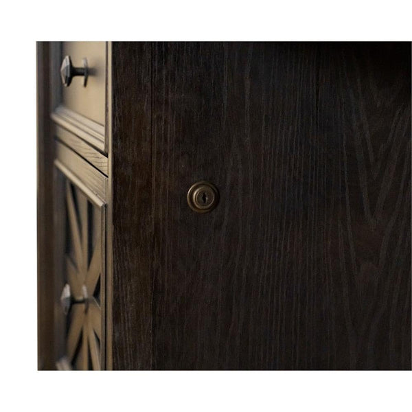 66" Wood Double Pedestal Executive Desk – Dark Brown