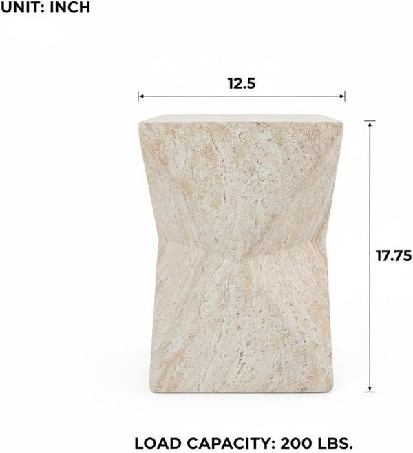 MGO Outdoor Side Table with Hourglass Design