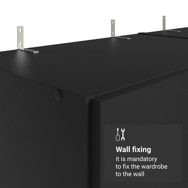 6-Door 4-Drawer Wardrobe with Shelves & Hanging Space