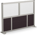 7-Panel Office Partition with Translucent Polycarbonate Inserts
