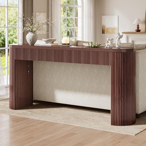 63" Fluted Console Table with 2 Drawers