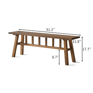 Solid Wood Entryway Bench