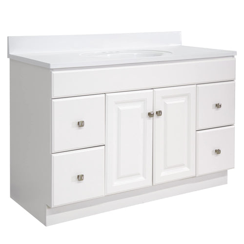 49-Inch Bathroom Vanity with Cultured Marble Top