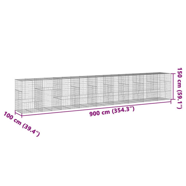 Galvanized Gabion Basket Raised Garden Bed & Retaining Wall
