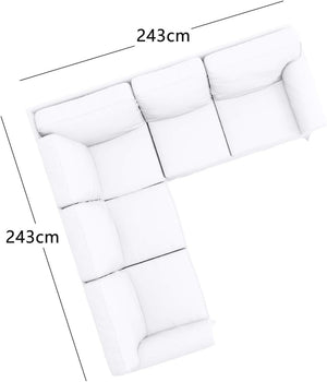 Ektorp 2+2 Corner Sofa Slipcover Set – Polyester Flax