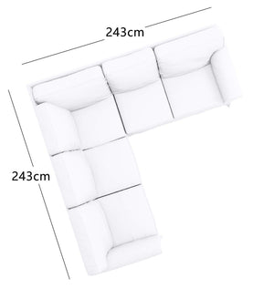 Ektorp 2+2 Corner Sofa Slipcover Set – Polyester Flax