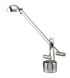 Polished Steel LED Desk Lamp with Adjustable Arm
