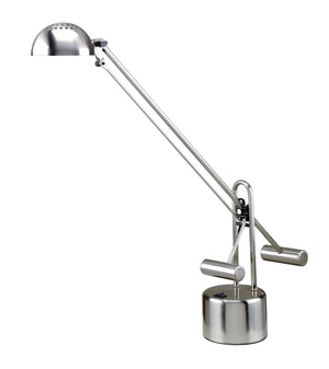 Polished Steel LED Desk Lamp with Adjustable Arm