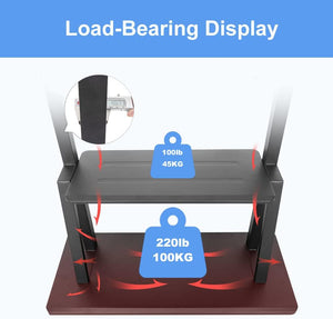 Hellsehen Mobile TV Stand,Rolling TVs Cart on Wheels Height Adjustable Heavy-Duty Floor Stand Base for 32-75 Inch LCD LED OLED Flat Panel Screens Smartboard Movable Holds up to 220lbs with Shelf