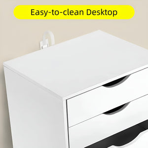 5-Drawer Mobile File Cabinet with Wheels