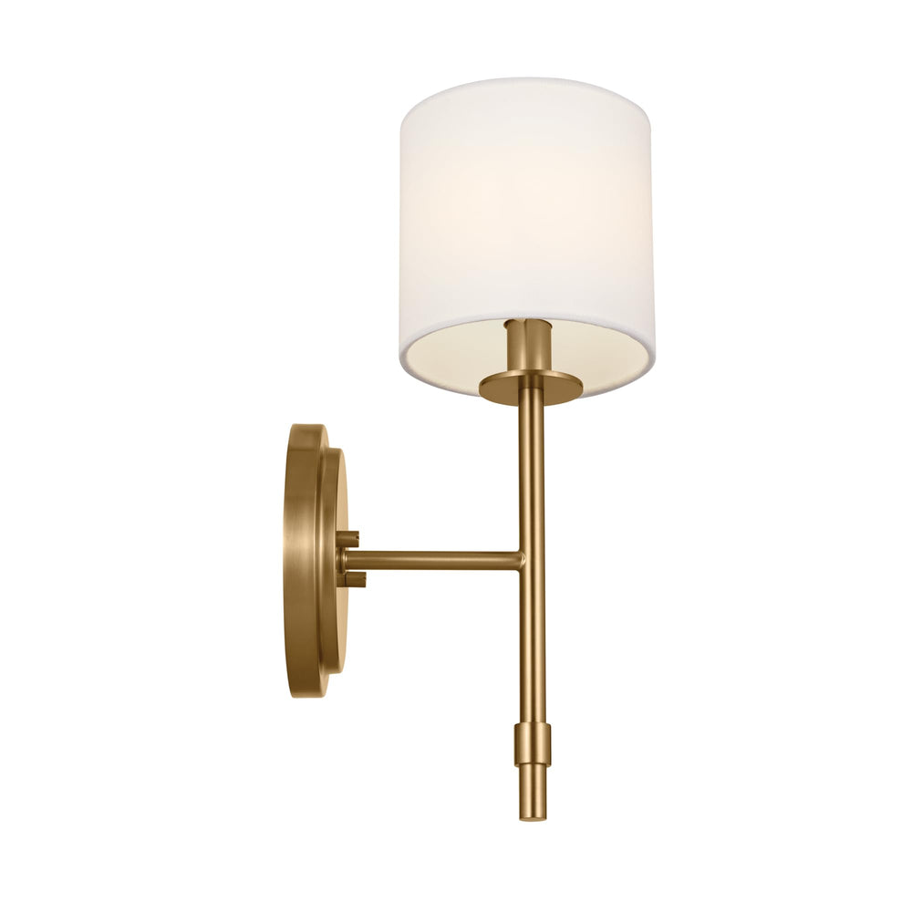 Modern Metal Vanity Wall Sconce with Fabric Shade
