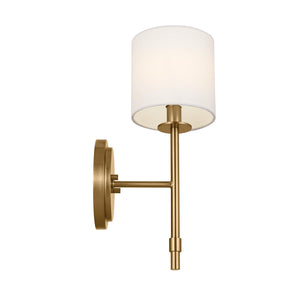Modern Metal Vanity Wall Sconce with Fabric Shade