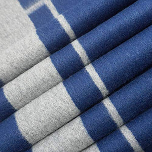 Merino Wool & Cashmere Reversible Throw Blanket with Fringe