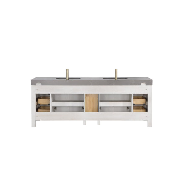 84" Free Standing Double Basin Vanity Set