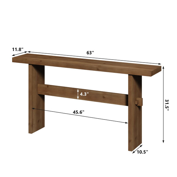 63-Inch Farmhouse Console Table
