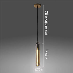 Smoke Gray Crystal Pendant Light for Kitchen Island