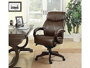 Executive Bonded Leather Office Chair – Brown