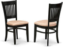 Dining Chairs with Linen Seat, Set of 2