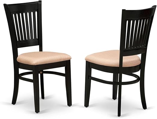 Dining Chairs with Linen Seat, Set of 2