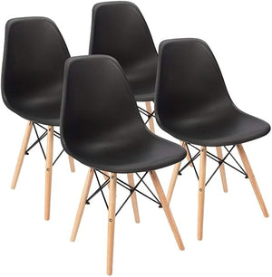 Mid-Century Modern Plastic Dining Chair – Set of 4
