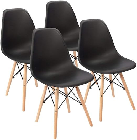 Mid-Century Modern Plastic Dining Chair – Set of 4