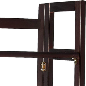 3-Shelf Folding Solid Wood Bookcase
