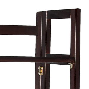 3-Shelf Folding Solid Wood Bookcase