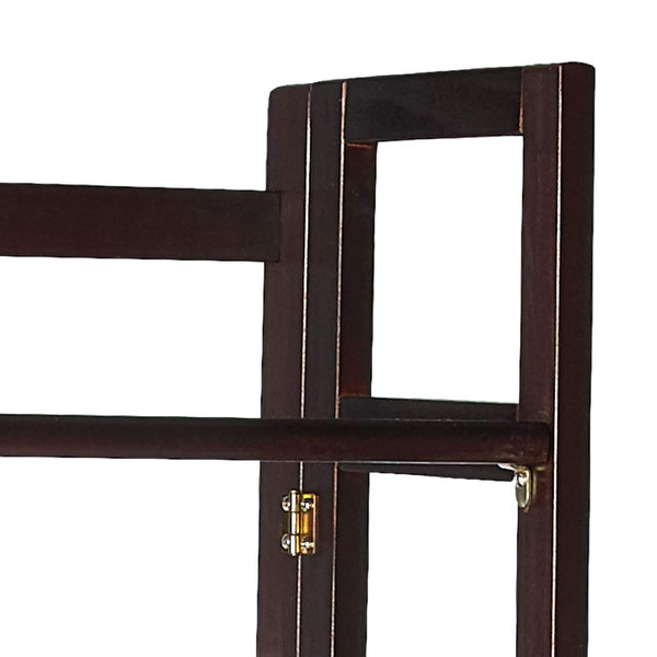 3-Shelf Folding Solid Wood Bookcase
