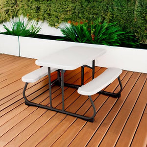 Folding Kids Picnic Table – HDPE & Steel, Seats 4