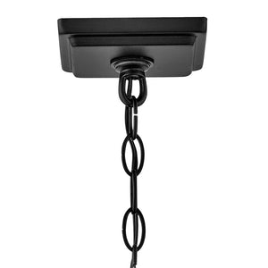 Black Aluminum Outdoor Hanging Lantern with Clear Seedy Glass