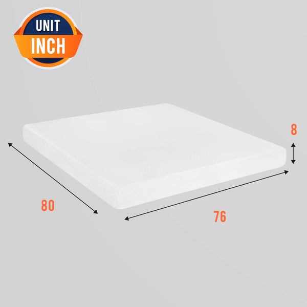 King 8-Inch Cooling Gel Memory Foam Mattress