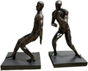 Steampunk Gymnastic Men Bookends – Resin Bronze Finish, 1 Pair