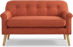 Mid-Century Modern Fabric Loveseat