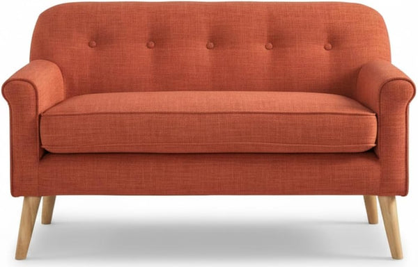 Mid-Century Modern Fabric Loveseat