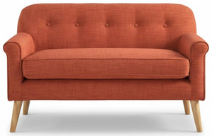 Mid-Century Modern Fabric Loveseat