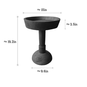 Live Edge Solid Wood Round Side Table