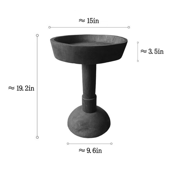Live Edge Solid Wood Round Side Table