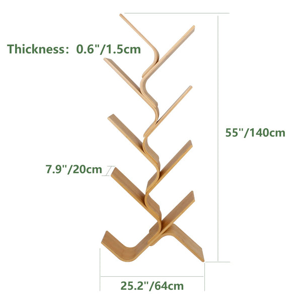 8-Tier Bamboo Tree Bookshelf