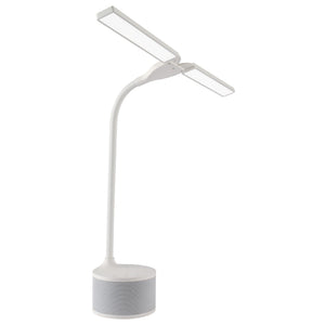 LED Desk Lamp with Bluetooth Speaker & Dual Adjustable Shades