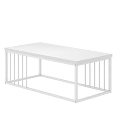 Modern Industrial Coffee Table with Metal Frame