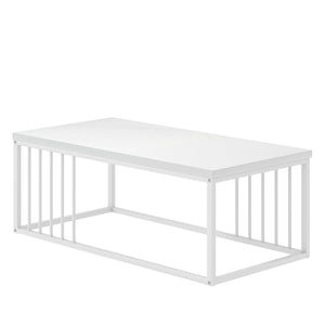 Modern Industrial Coffee Table with Metal Frame