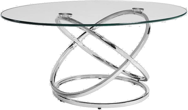 3-Piece Chrome & Glass Occasional Table Set